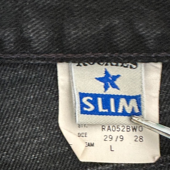 Vintage Rockies Black Jeans Womens‎ Size 29/9 28L High Rise Slim Fit Denim USA - Picture 12 of 15